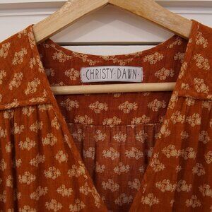 Christy Dawn The DAWN Dress, burnt orange floral, size small